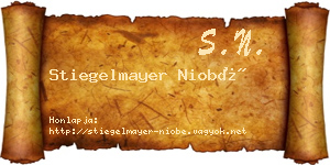 Stiegelmayer Niobé névjegykártya